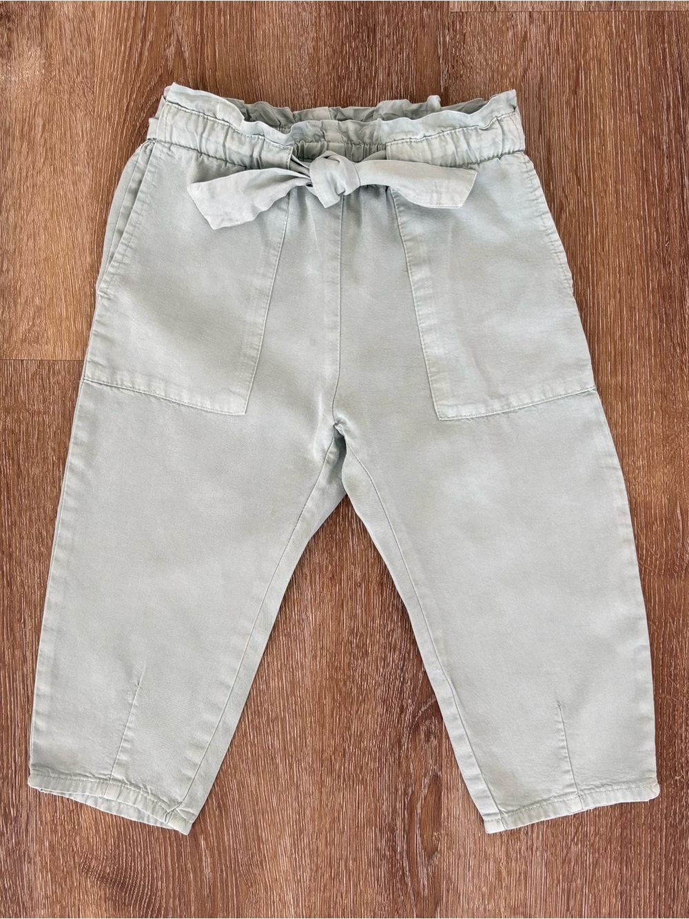 Zara Kids Light Weight Silky Paper Bag Waist Pants Size: 18-24 months| Summer